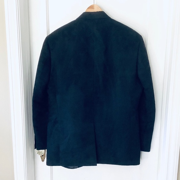 Chaps Blazer Mens 44R Black Suede 2 Button Sport Coat Jacket Office Career Event - Picture 15 of 16